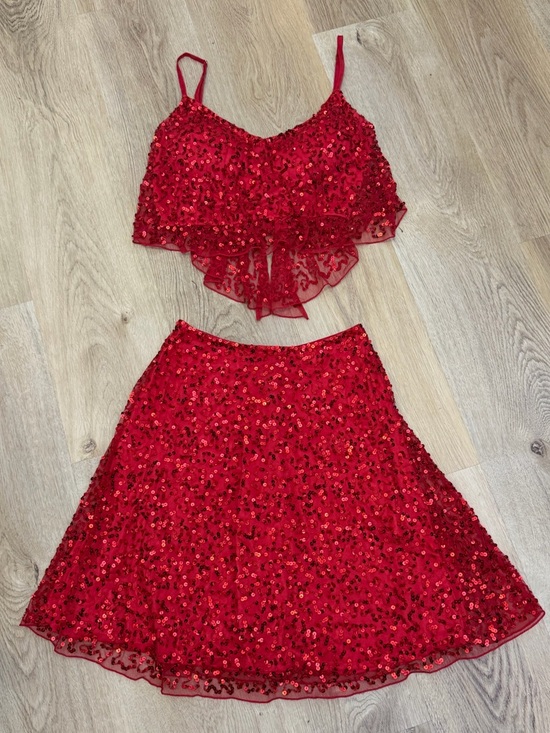 Ashley Lauren Dresses & Skirts - Ashley Lauren Red Sequin Two-Piece Cocktail Set